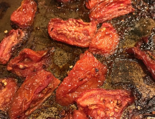 Oven roasted tomatoes (or what to do with tired tomatoes)